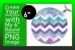Glitter Stripe Round Design Art for Keychain Product Image 1