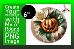 Elegant Round Design Keychain Template , 3D Pumpkin Product Image 1