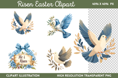 Risen Easter Clipart PNG Product Image 1