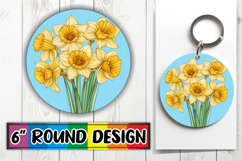 Artistic Round Design Sublimation PNG , Beauty Flower Product Image 1