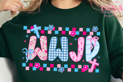 WWJD Png, Christian Pastel Sublimation, Floral Faith Shirt Product Image 4