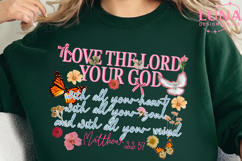 Love The Lord Your God PNG, Vintage Christian Faith Shirt Product Image 3