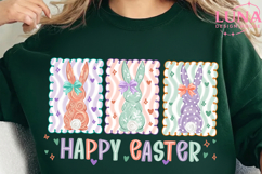 Happy Easter PNG, Glitter Easter Bunny Coquette PNG Product Image 2