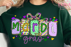 Brushstroke Mardi Gras PNG, Fleur De Lis Coquette PNG Product Image 2