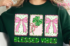 Blessed Vibes St Patrick PNG, Preppy St Patricks Product Image 2