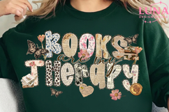 Book Are My Therapy Png, Flower Book Png, Book Png Design Product Image 6