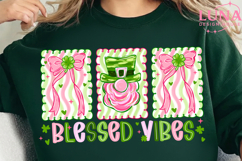 St Patricks Day Png, Blessed Vibes Png, Lucky Png, Shamrock Product Image 3