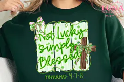 St Patrick's Day Bow PNG, Bible Verses png, Coquette Lucky Product Image 4