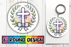 Sweet Coaster Designs for Cars PNG, Cross and Bow Product Image 1