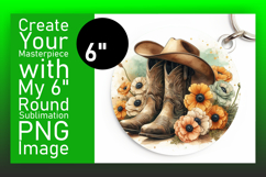 Vibrant Round Design Car Coaster PNG , Western Product Image 1