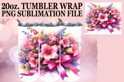 Sweet vibes 20oz tumbler wrap, Flowers Product Image 1
