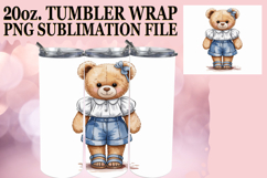 Serene Days 20oz tumbler wrap, Teddy Bear Product Image 1