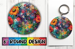 Colorful Floral Circle Sublimation Assortment Product Image 1