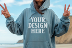 Indigo Blue Gildan 18500 Hoodie Mockup, G18000 Hoodie Mod Product Image 1