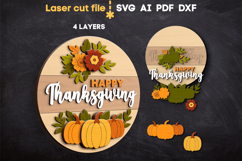 Happy Thanksgiving SVG laser cut files for Glowforge Product Image 2