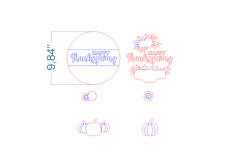 Happy Thanksgiving SVG laser cut files for Glowforge Product Image 4