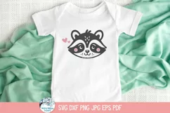 Adorable Raccoon SVG | Cute Woodland Animal Face Product Image 2