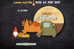 Hello Autumn SVG laser cut files for Glowforge Product Image 3