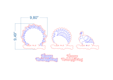 Happy Thanksgiving SVG laser cut files for Glowforge Product Image 4