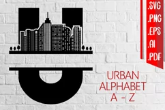 Urban City Alphabet A-Z svg eps ai png pdf Product Image 1