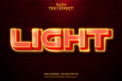 Light text, neon style editable text effect Product Image 1