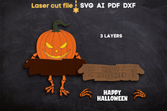 Halloween Door Hanger SVG laser cut file for Glowforge Product Image 2