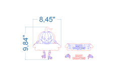 Halloween Door Hanger SVG laser cut file for Glowforge Product Image 3