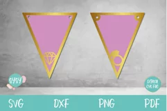 Bridal Shower Banner SVG |Bunting Banner SVG | Pennant SVG Product Image 1