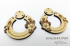 Flower Engraved Earrings Digital Download Product Image 5