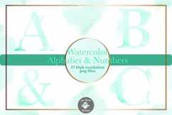 Watercolor Alphabet clipart, Watercolor font, Baby clipart Product Image 1