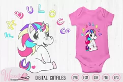 Rainbow Unicorn svg, Fabulous unicorn, svg, dxf cut file, sc Product Image 2