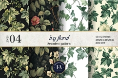 Ivy Floral Pattern | Vintage Botanical Leaf Texture Product Image 1