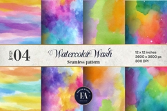 Watercolor Wash Digital Paper | Seamless Rainbow Texture Product Image 1