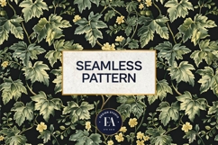 Ivy Floral Pattern | Vintage Botanical Leaf Texture Product Image 3