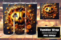 ELEGANT 20oz Tumbler Design for Personal Use , 3D Pumpkin Product Image 1