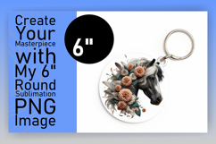 Cute Circle Design Sublimation PNG , Horse Product Image 1