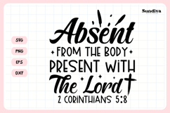 Christian Memorial Quote SVG | Present With The Lord Product Image 3