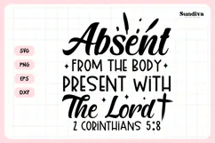 Christian Memorial Quote SVG | Present With The Lord Product Image 3