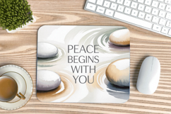 Inspirational Quotes Mouse Pad, Motivational PNG Sublimation Product Image 1