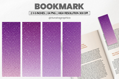 Purple Ombre Bookmark PNG, Bookmark Sublimation Product Image 1