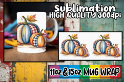 Unique memories 11oz 15oz sublimation wrap, Pumpkin Watercol Product Image 1
