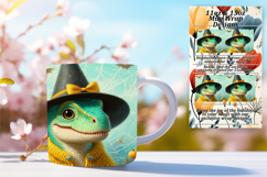 Quirky 15oz Mug Wrap Png Artwork , Halloween Dino Product Image 1
