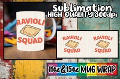 Serene mornings sublimation mug wrap, Retro Food Product Image 1