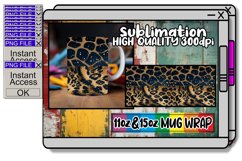 Shimmering Leopard &amp; Blossom Brilliance Mug Art 15oz 11oz Product Image 1