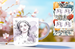Chic 15oz Mug Wrap Png Design , Beauty Woman Product Image 1