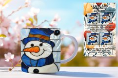 Holiday 3D Snowman Wrap Stained Glass Product Image 1