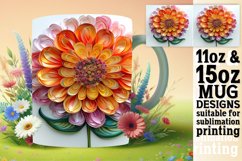 Colorful Spring Petal 3D Sublimation 11oz 15oz Product Image 1