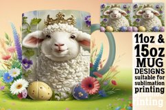 Cheerful Springtime Bunny Wrap Sublimation 15oz Product Image 1