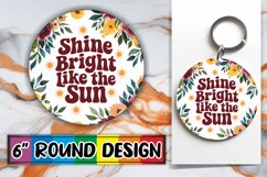 Enchanted Keychain PNG Style, Flower Quote Product Image 1