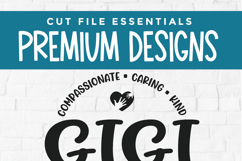 Gigi svg - Grandma Gigi with heart - grandma svg for crafts Product Image 4